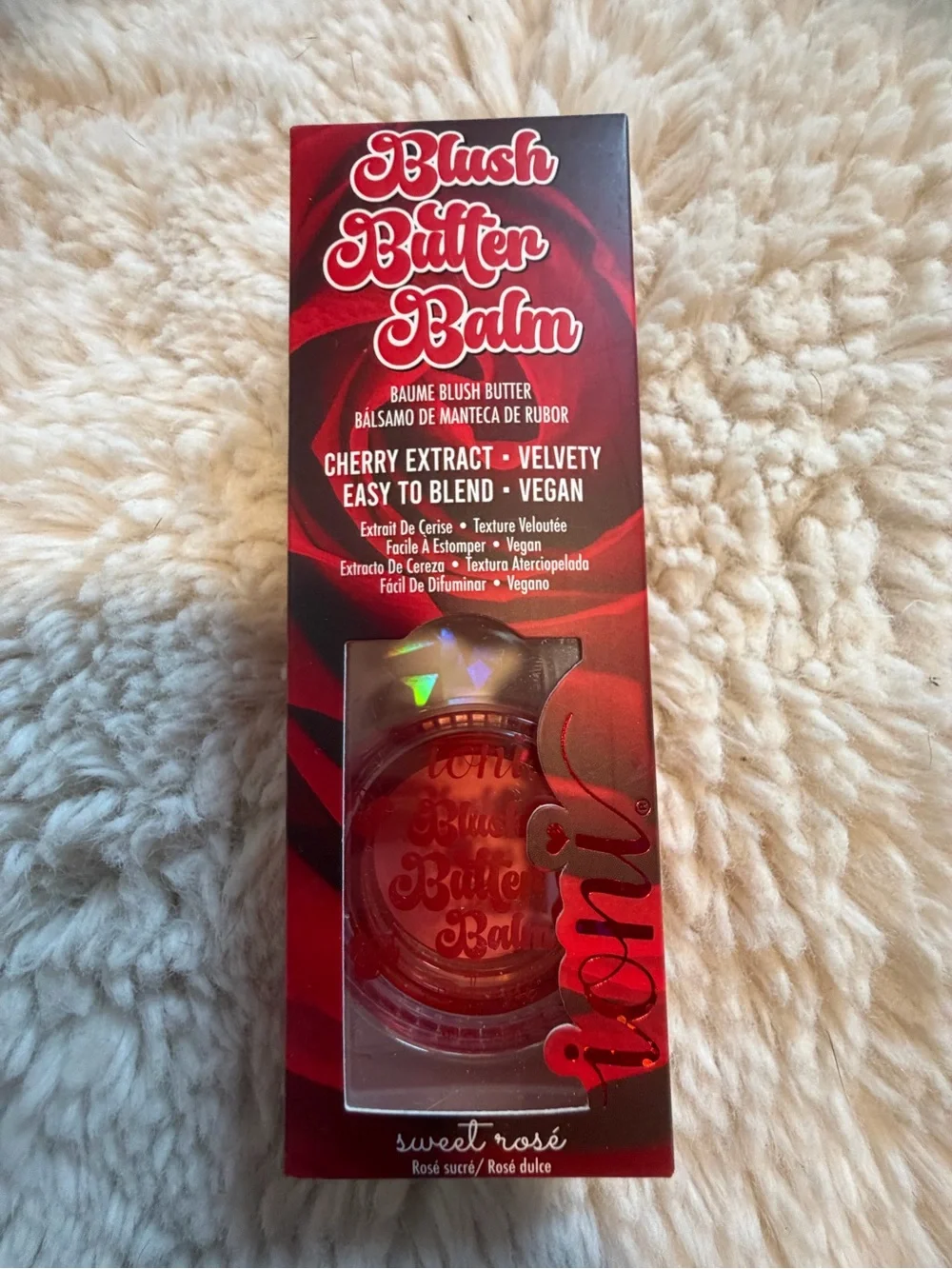 Blush Butter Balm - Sweet Rose Vegan Cherry Tint (Red)